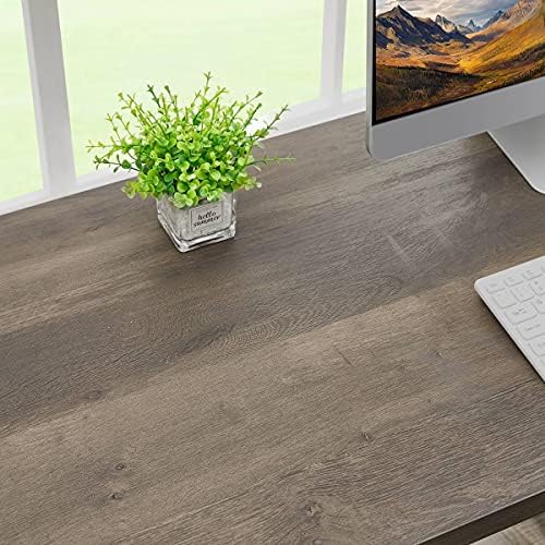 FATORRI L Shaped Computer Desk and 8 Cube Storage Organizer Shelf (Walnut Brown) - Image 7