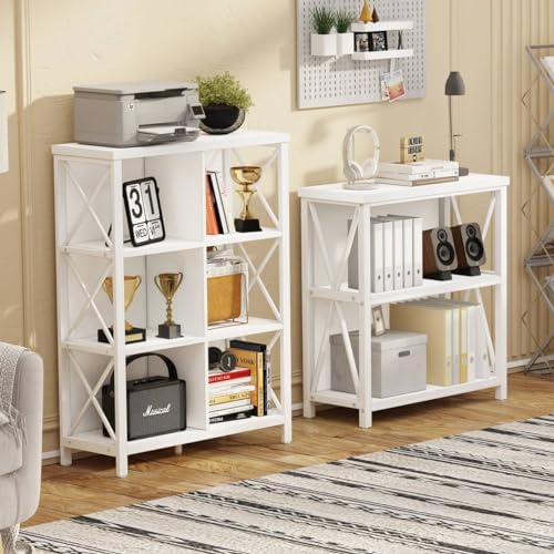 FATORRI 6 Cube Storage Organizer Bookshelf and Small Bookcase for Home Office (White Oak) - Image 2
