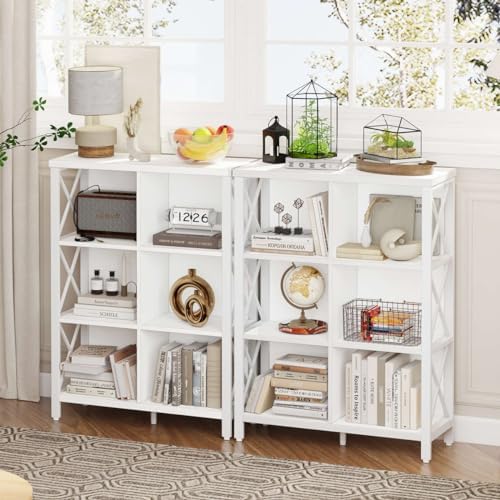 FATORRI 6 Cube Storage Organizer Bookshelf and Small Bookcase for Home Office (White Oak) - Image 6